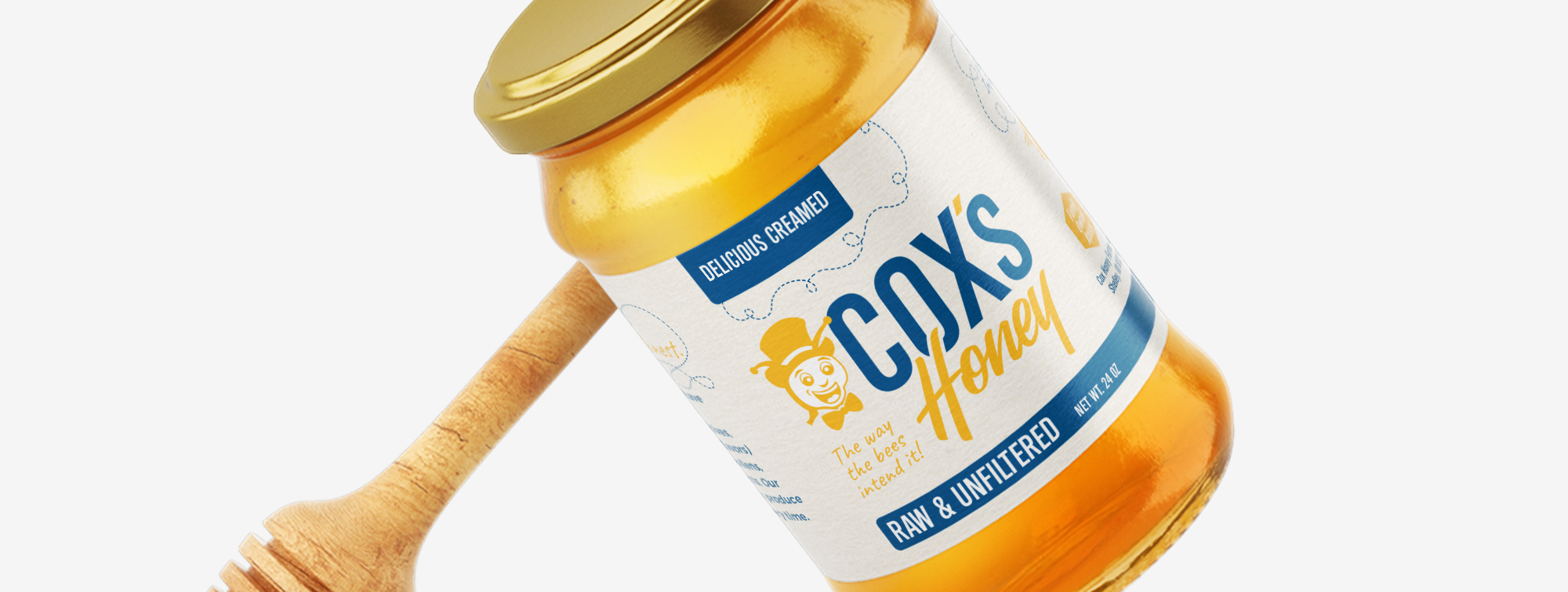 Cox's Honey Branded Honey Jar