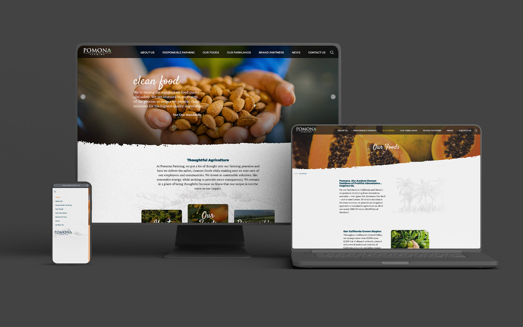 Pomona Farming's website designed by Kinetic