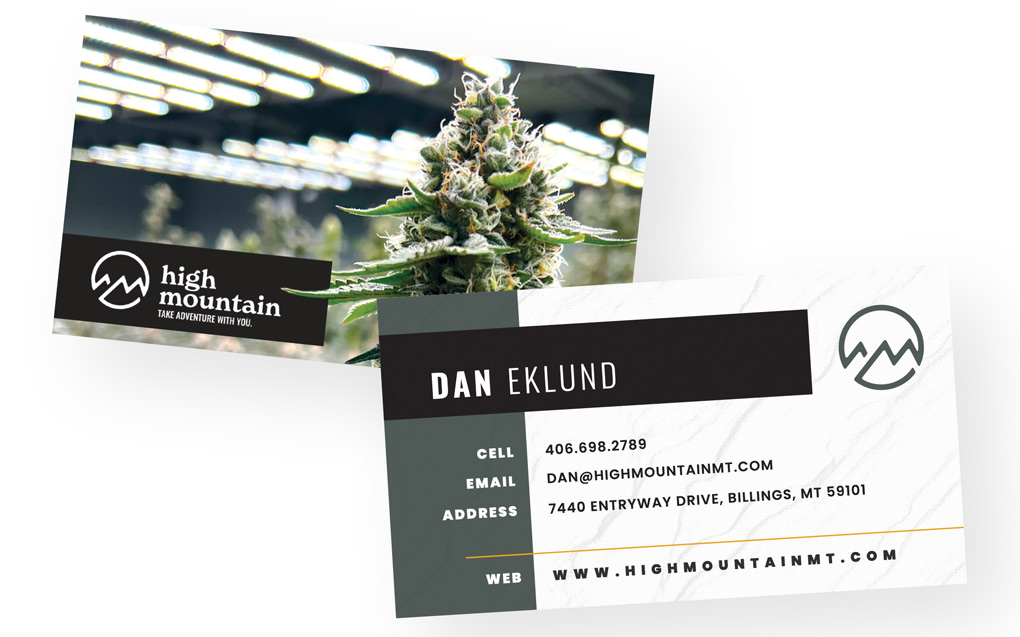 High Mountain business cards