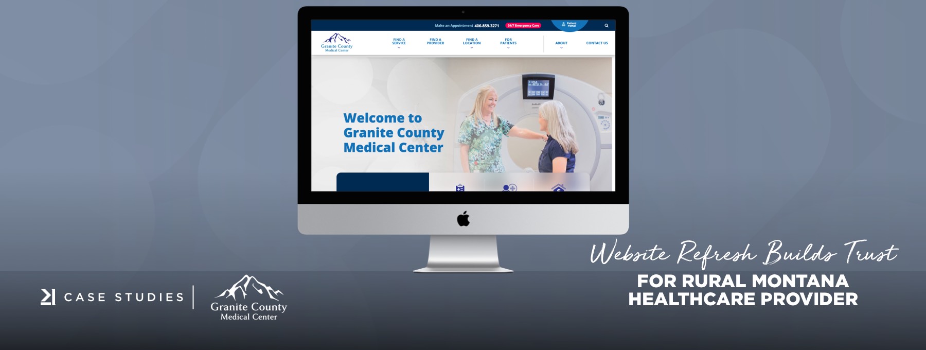 medical website design from Kinetic Marketing for granite county medical center